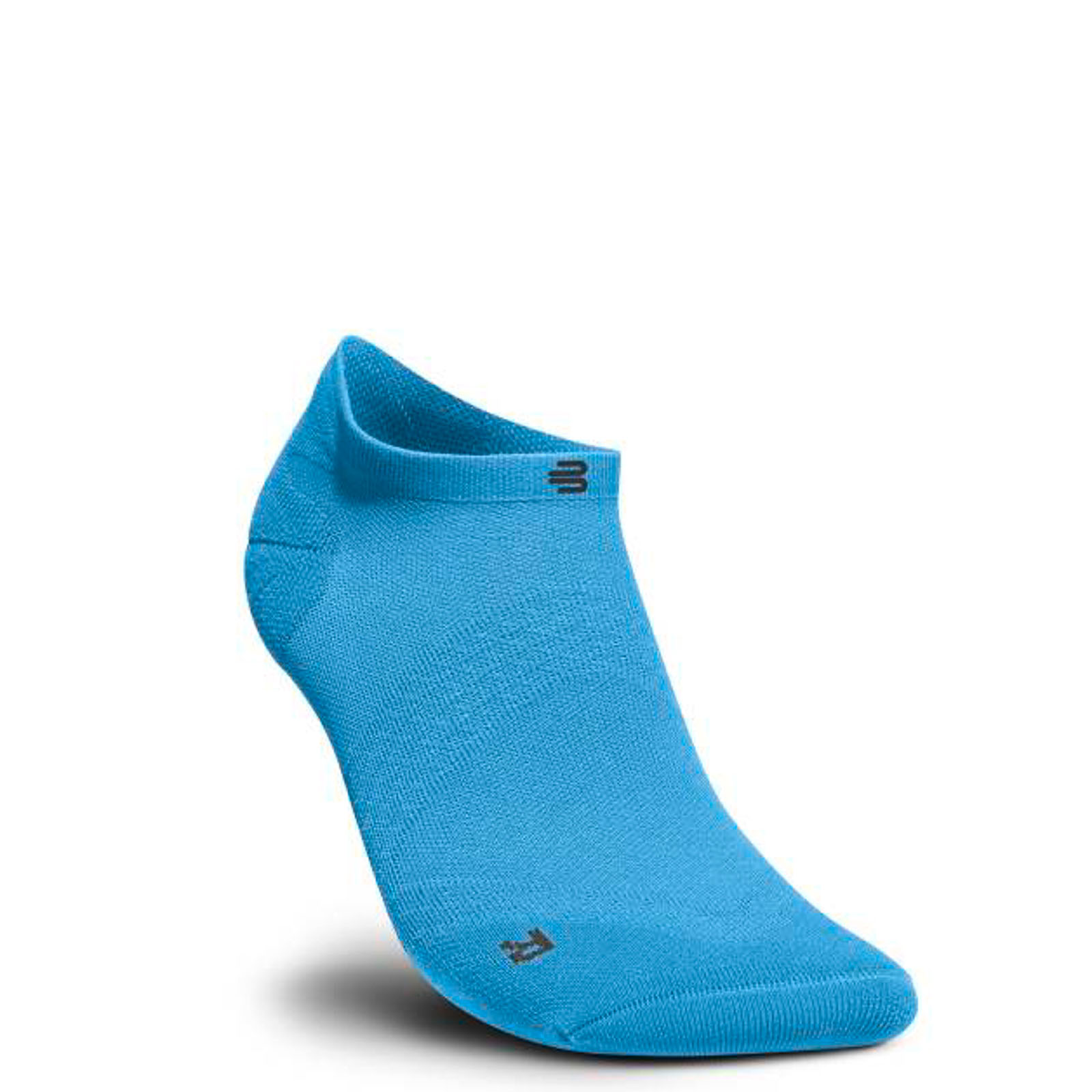 Bauerfeind Sports Run-Ultralight-Low-Cut sock in blue. This lightweight, ankle-high sports sock is designed for runners, offering high comfort.