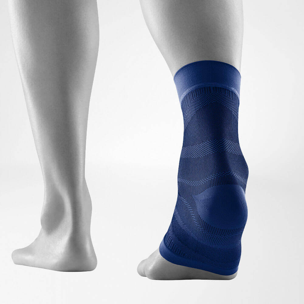 Return view of the dark blue Sportsleeves for the ankle